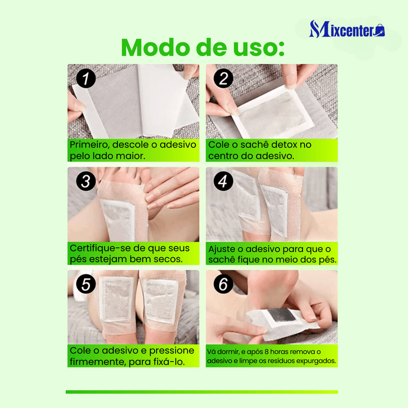 Kit Adesivo Detox - Elimina Dores, Inchaços e Desintoxica - 100% Natural